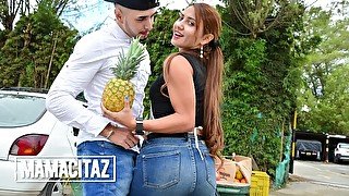 CARNE DEL MERCADO - Curvy Latina Melissa Lujan Fucked In Her Wet Pussy