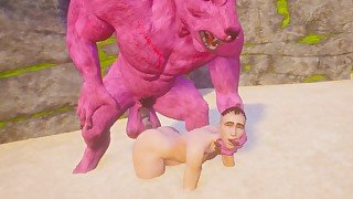 Фурри Bull Твинк застрял в песке [yiff party]