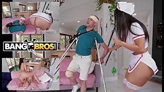 BANGBROS - Johnny Love Hijacks His Ailing Father's Curvy Latin Nurse Violet Myers