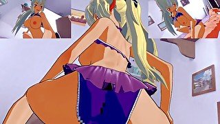 【ホロライブ不知火フレア（水着）】不知火フレア（水着）騎乗位で突くだけ 