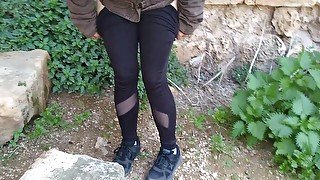 Teen Girl Pissing Outdoor Amazing