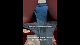 Hotwife comes home used and gives cuck husband sloppy seconds quickie sex