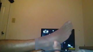 EbonyFeet nylons and rubbing