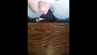 Quick small cock cumshot